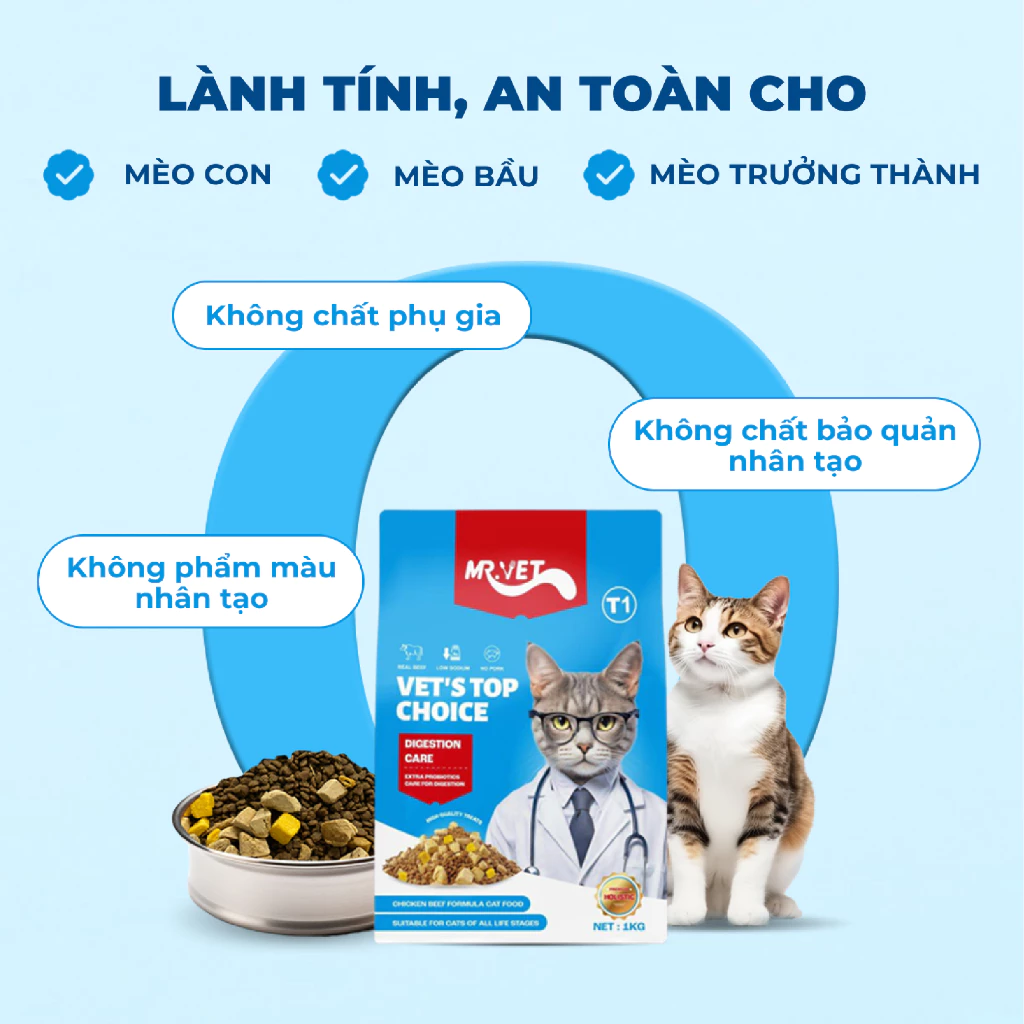 Hạt Thức Ăn Cho Mèo MRVET Toàn Diện T1 - Ảnh 6