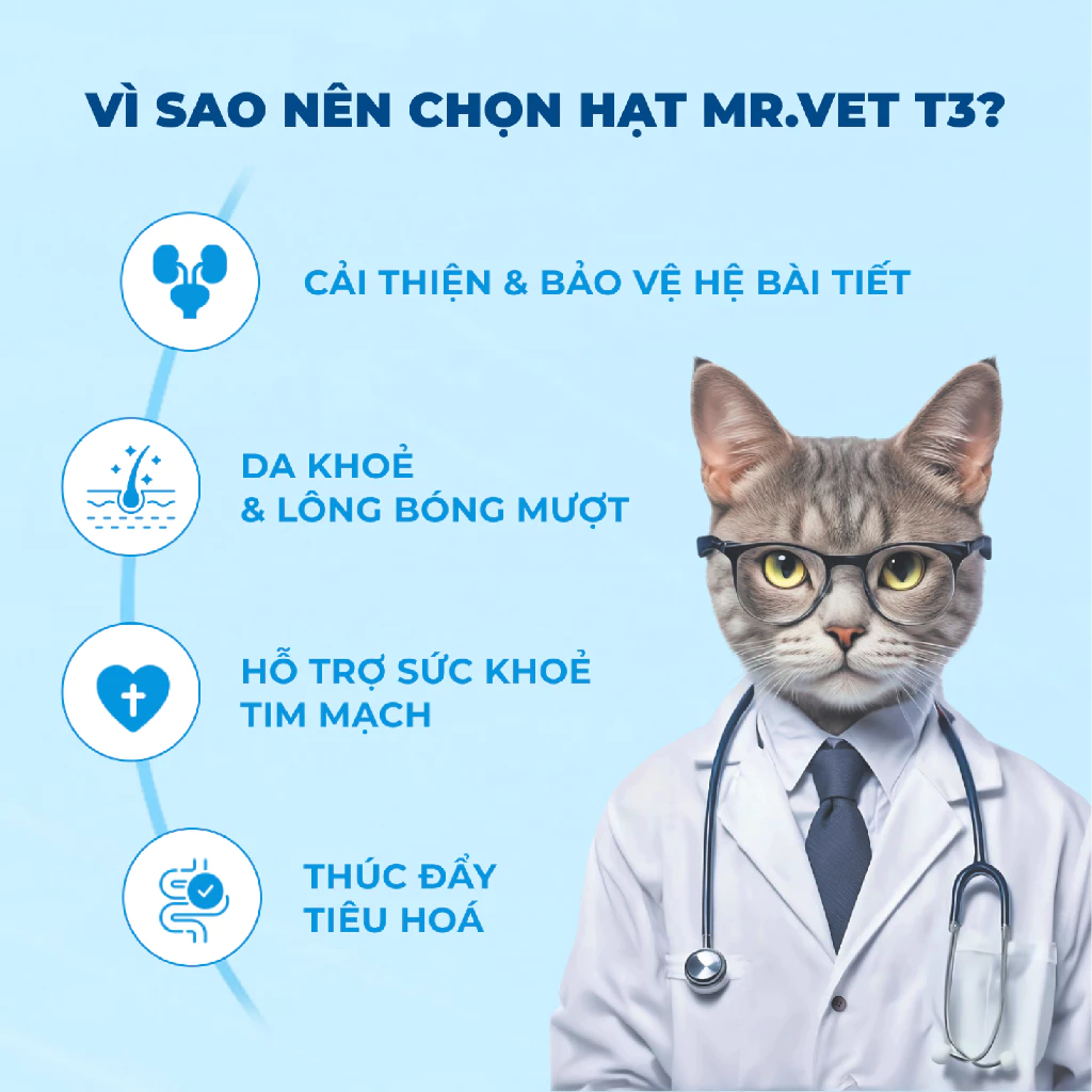 Hạt Thức Ăn Cho Mèo MRVET Toàn Diện T3 - Ảnh 8