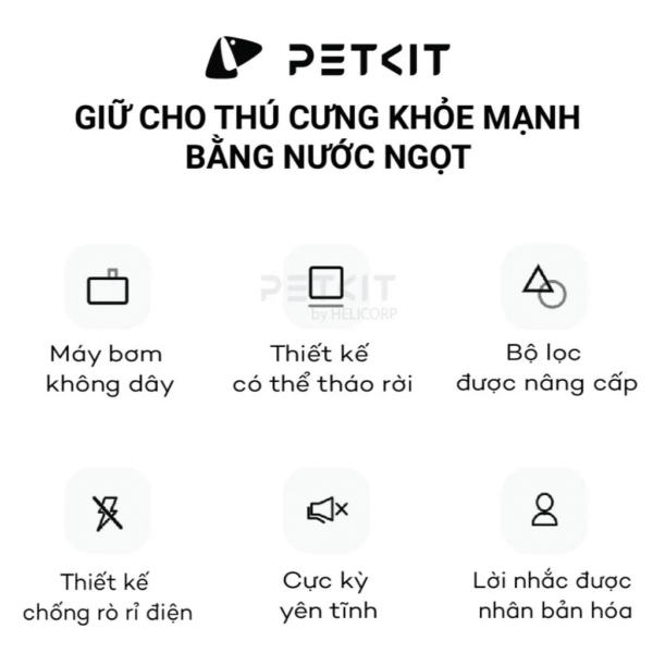 Máy Lọc Nước Bơm Không Dây Cho Chó Mèo Petkit Eversweet SOLO SE（WIRELESS PUMP) - Ảnh 5