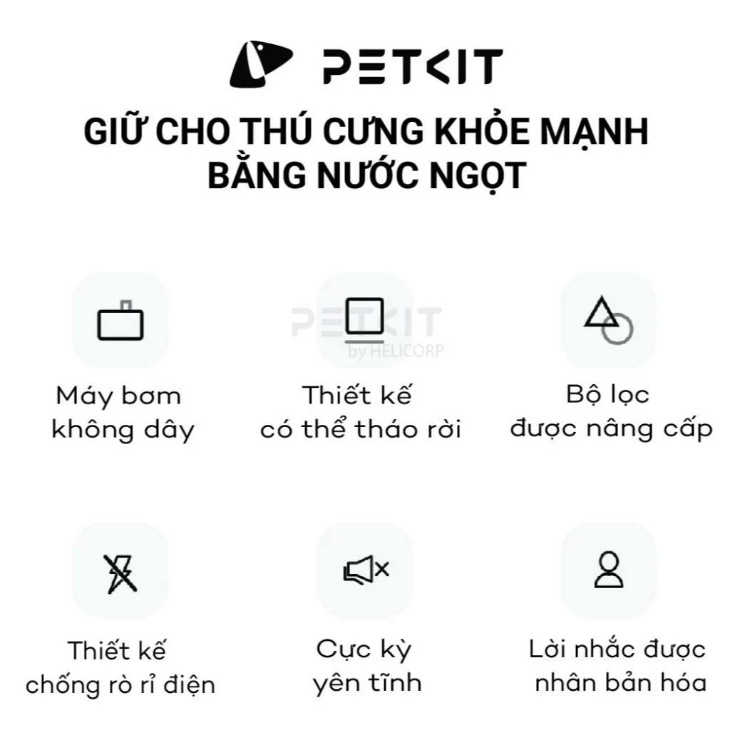 Máy Lọc Nước Bơm Không Dây Cho Chó Mèo Petkit Eversweet SOLO SE(WIRELESS PUMP) - Ảnh 5