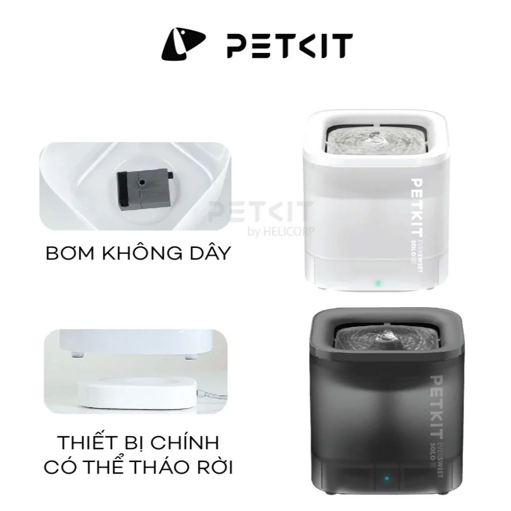 Máy Lọc Nước Bơm Không Dây Cho Chó Mèo Petkit Eversweet SOLO SE(WIRELESS PUMP) - Ảnh 6