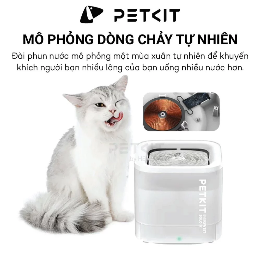 Máy Lọc Nước Bơm Không Dây Cho Chó Mèo Petkit Eversweet SOLO SE(WIRELESS PUMP) - Ảnh 7