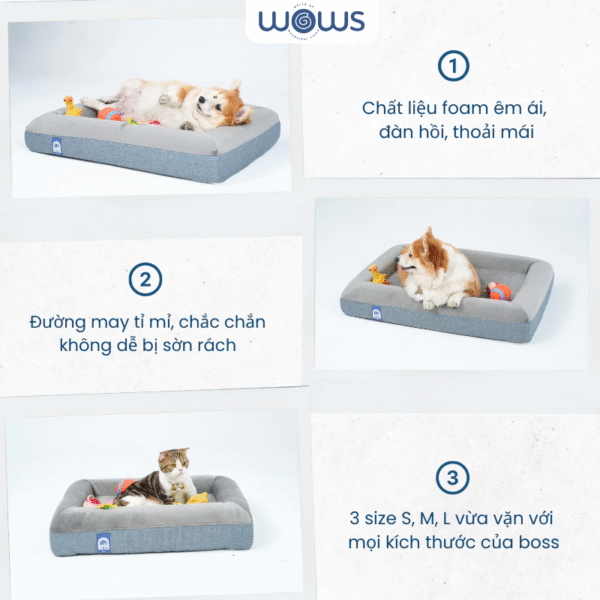 Nệm Thú Cưng Chiko - Đệm Ngủ Chó Mèo Cao Cấp - Ảnh 2