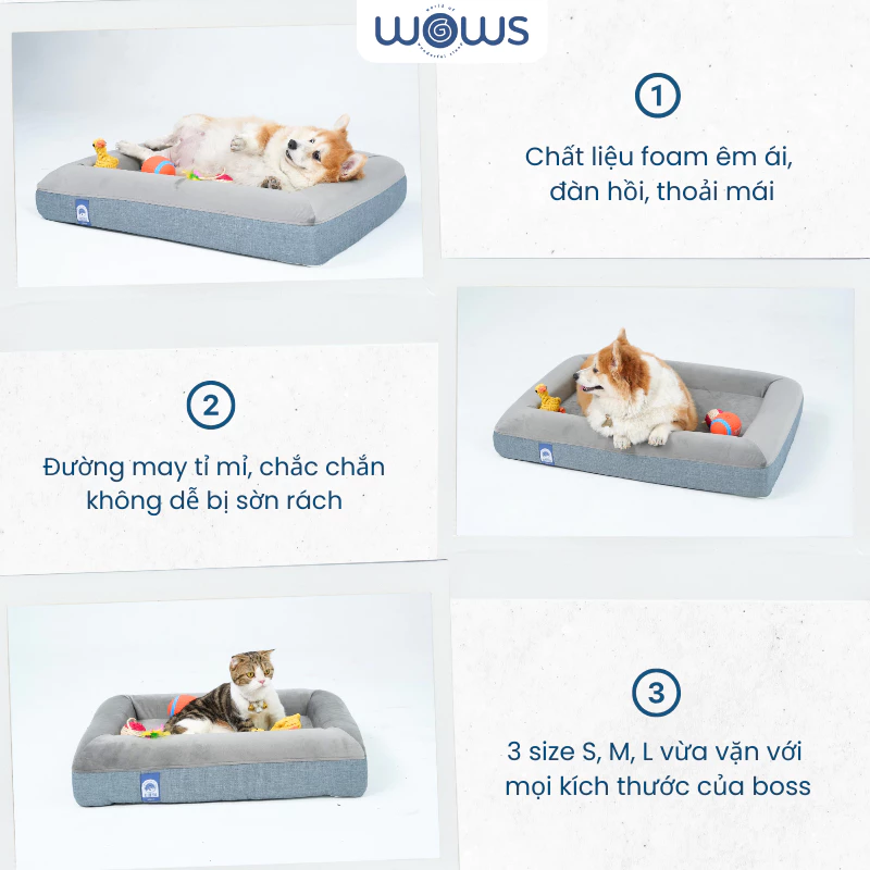 Nệm Thú Cưng Chiko - Đệm Ngủ Chó Mèo Cao Cấp - Ảnh 2
